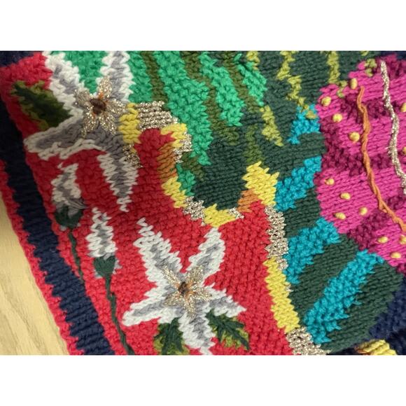 Vtg 80s Cardigan Bay Angel Sweater Womens Small Hand knitted Artsy Cottagecore - Picture 6 of 11